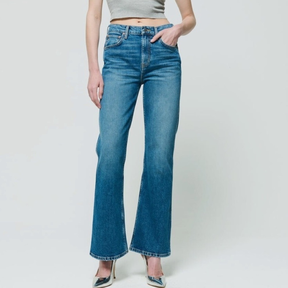 Etica Anya Modern Flare Jeans Size 24 - Picture 2 of 11